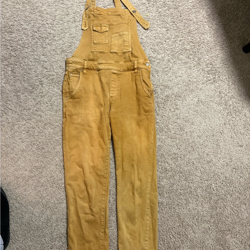 Free People Tan Overalls